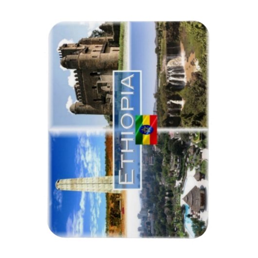 ET Afrika - Ethiopië - Aksum Obelisk - Magneet (Verticaal)