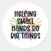 ET-cadeautjes bij kinderen tegen beroepsmatige beh Ronde Sticker (Voorkant)