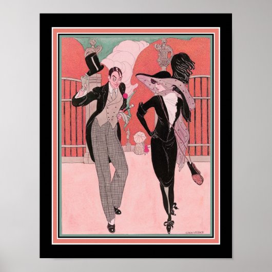 "Et Elegant Par" 1920 kunstdeco-afdrukken Poster (Voorkant)