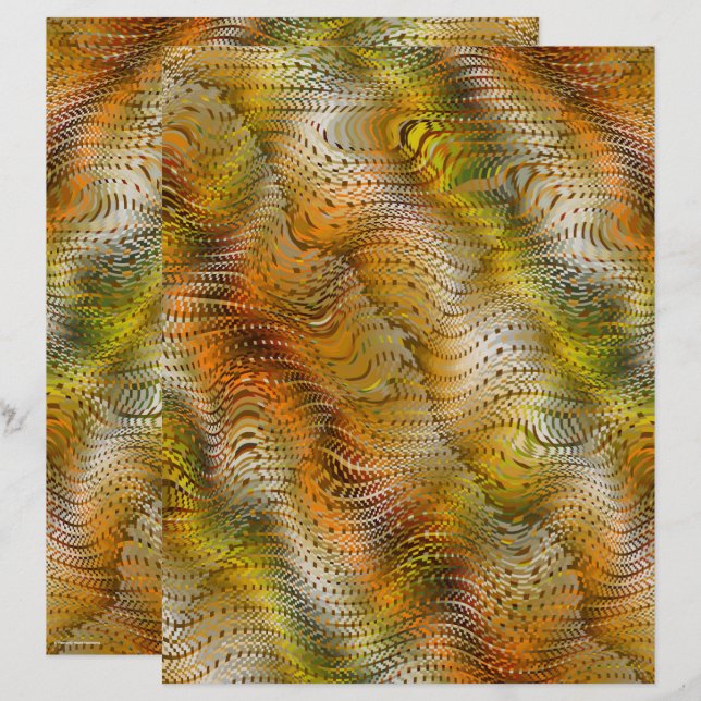 ET Faux Snakeskin Scrapbook Paper 2-Sided Page (Voorkant / Achterkant)