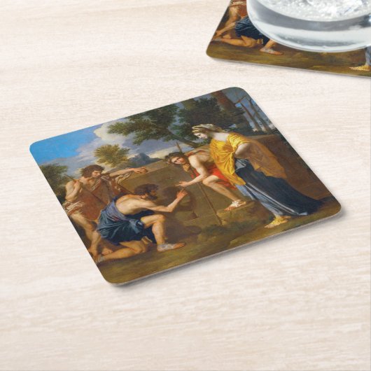 Et in Arcadia ego, Poussin Kartonnen Onderzetters (Schuin)