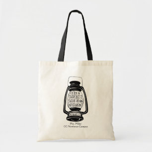 et lux in tenebris john 1 latijn vers tote bag