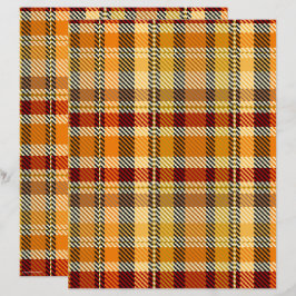 ET Plaid Scrapbook Paper 2-Sided Page