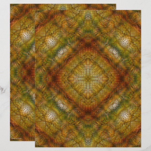 ET Serene Garden Scrapbook Papier Tweekantige Pagi (Voorkant / Achterkant)