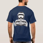 "ET" Sled en Moon Navy Blue Sledders.com T-shirt (Achterkant)