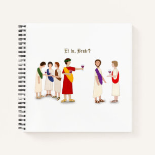"Et Tu Brute?" Julius Caesar bij een feestje Notitieboek