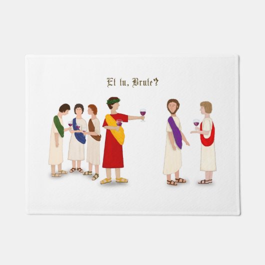 Et Tu Brute? Julius Caesar bij een Partij Deurmat (Voorkant)