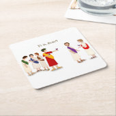 Et Tu Brute? Julius Caesar bij een Partij Kartonnen Onderzetters (Schuin)