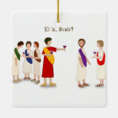 "Et Tu Brute?" Julius Caesar bij een Partij Keramisch Ornament (Achterkant)