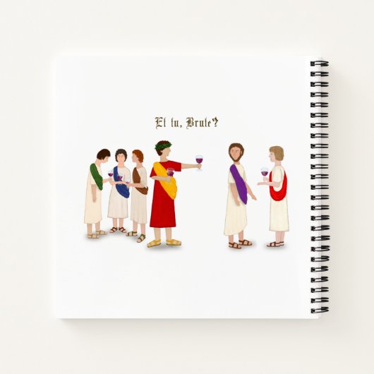 Et Tu Brute? Julius Caesar bij een Partij Notitieboek (Achterkant)