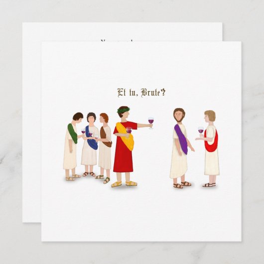 Et Tu Brute? Julius Caesar bij een Partij Programmakaart (Voorkant / Achterkant)