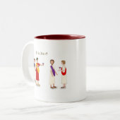 Et Tu Brute? Julius Caesar bij een Partij Tweekleurige Koffiemok (Voorkant links)