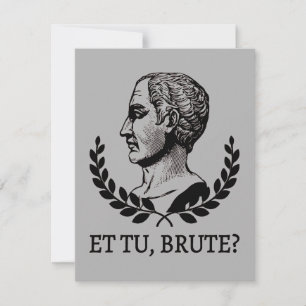 Et Tu, Brute? Julius Caesar citaat V van Shakespea Notitiekaartje