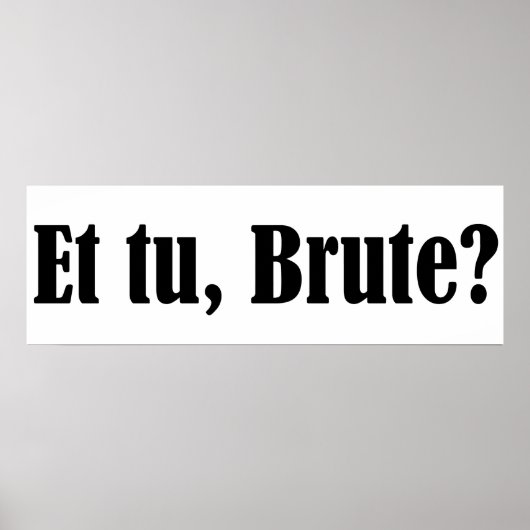 Et tu, Brute Poster (Voorkant)