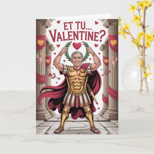 Et Tu Valentine Julius Caesar Kaart (Gele Bloem)