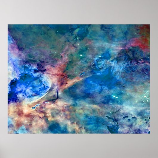 Eta Carinae Nebula Enhanced Blue Value Poster (Voorkant)