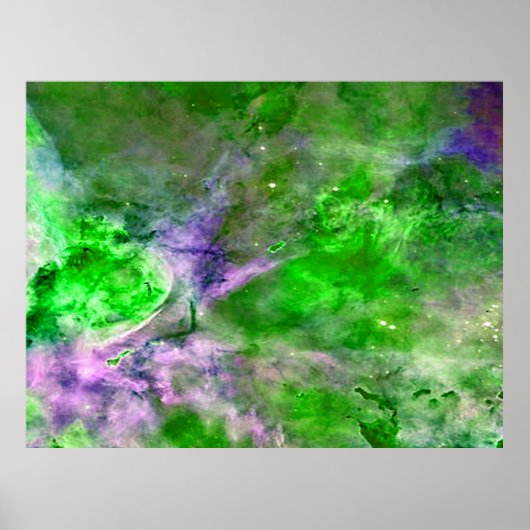 Eta Carinae Nebula Enhanced Green Value Poster (Voorkant)