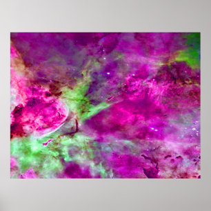 Eta Carinae Nebula Enhanced Paars-Poster Poster