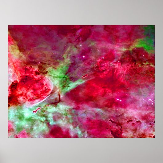 Eta Carinae Nebula Enhanced Red Value Poster (Voorkant)