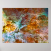 Eta Carinae Nebula in bruin en koper-Poster Poster (Voorkant)