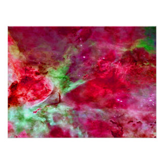 Eta Carinae-nevel Verbeterde Rood Perfect Poster