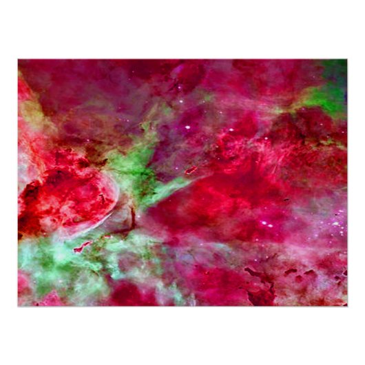 Eta Carinae-nevel Verbeterde Rood Perfect Poster (Voorkant)