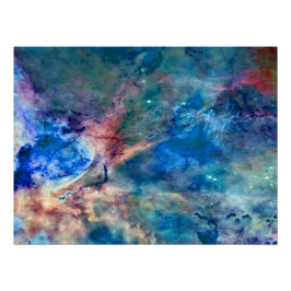 Eta Carinae-nevel versterkte blauw Perfect Poster