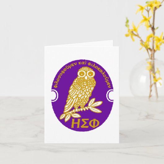 Eta Sigma Phi Notecard Kaart (Gele Bloem)