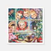  etalage winkelen kinder kerstmis servet (Voorkant)