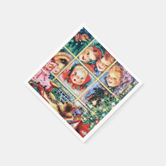  etalage winkelen kinder kerstmis servet (Hoek)