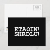 ETAOIN! SHRDLU! BRIEFKAART (Voorkant / Achterkant)