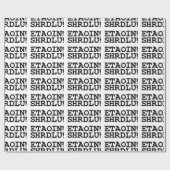 ETAOIN! SHRDLU! CADEAUPAPIER (Vlak)