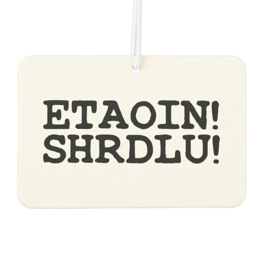 ETAOIN! SHRDLU! LUCHTVERFRISSER (Achterkant)