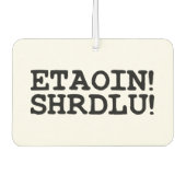 ETAOIN! SHRDLU! LUCHTVERFRISSER (Voorkant)