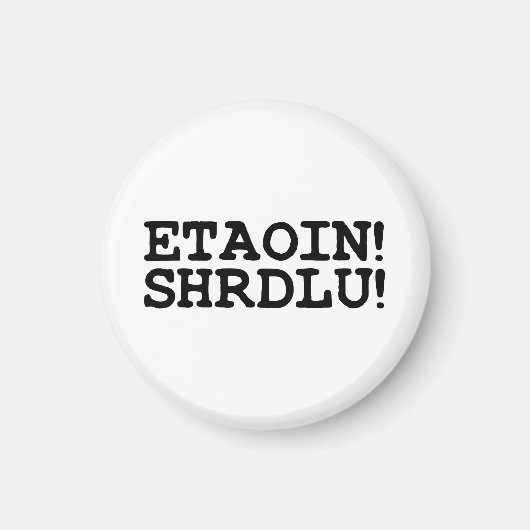 ETAOIN! SHRDLU! MAGNEET (Voorkant)