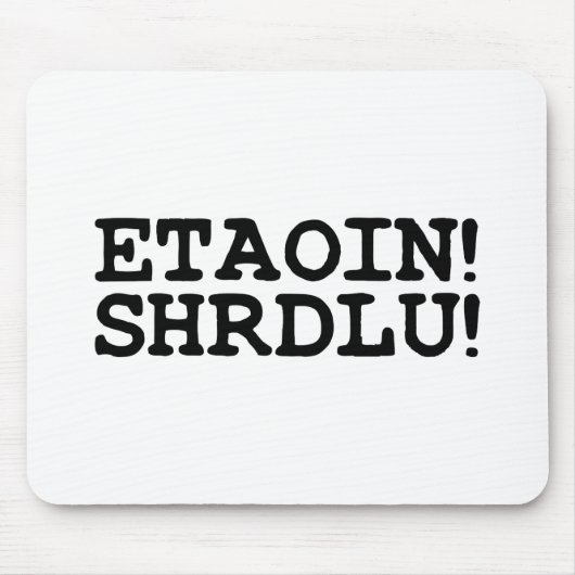 ETAOIN! SHRDLU! MUISMAT (Voorkant)