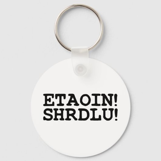 ETAOIN! SHRDLU! SLEUTELHANGER (Voorkant)