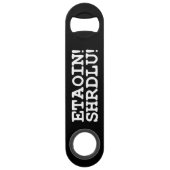 ETAOIN! SHRDLU! SPEED FLESSENOPENER (Voorkant)