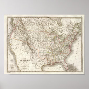 EtatsUnis d'Amerique - Verenigde Staten van Amerik Poster