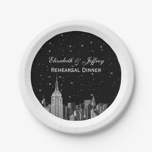 Etch NYC ESB Skyline Star DIY Bg V2 Papieren Bordje (Voorkant)