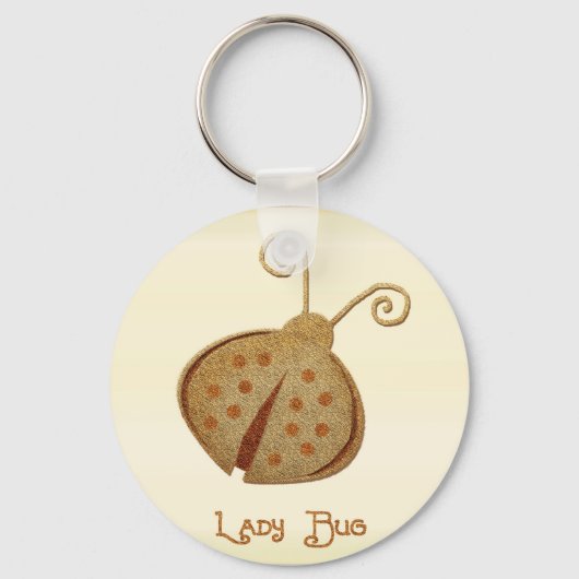 Etched Copper Ladybug Sleutelhanger (Voorkant)