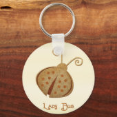Etched Copper Ladybug Sleutelhanger (Voorkant)