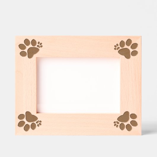 Etched Frame - Polydactyl Paw Prints Gegraveerde Lijstjes (Voorkant)
