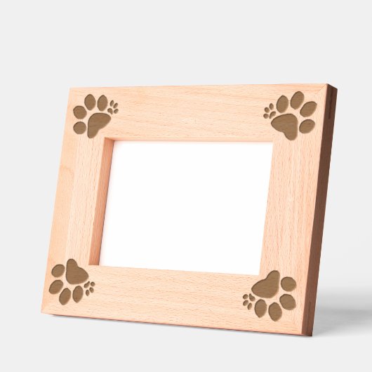 Etched Frame - Polydactyl Paw Prints Gegraveerde Lijstjes (Links)