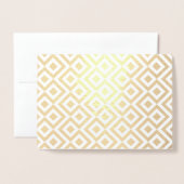 Etched Gold en White Meander Folie Kaarten (Voorkant met envelop)