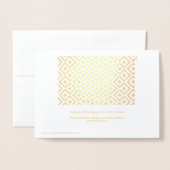 Etched Gold en White Meander Folie Kaarten (Met envelop)