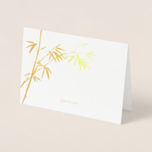 Etched Gold Foil Bamboe Wenskaarten Folie Kaarten