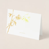 Etched Gold Foil Bamboe Wenskaarten Folie Kaarten (Voorkant)