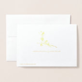 Etched Gold Foil Bamboe Wenskaarten Folie Kaarten (Met envelop)