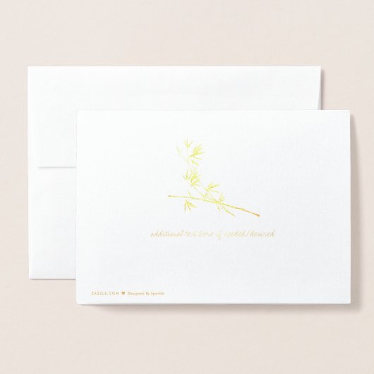 Etched Gold Foil Bamboe Wenskaarten Folie Kaarten (Met envelop)